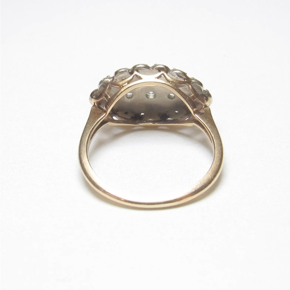 1940s Vintage Approx 1ct Diamond 14kt White and Yellow Gold Ring, Great Conditin - Picture 4 of 8